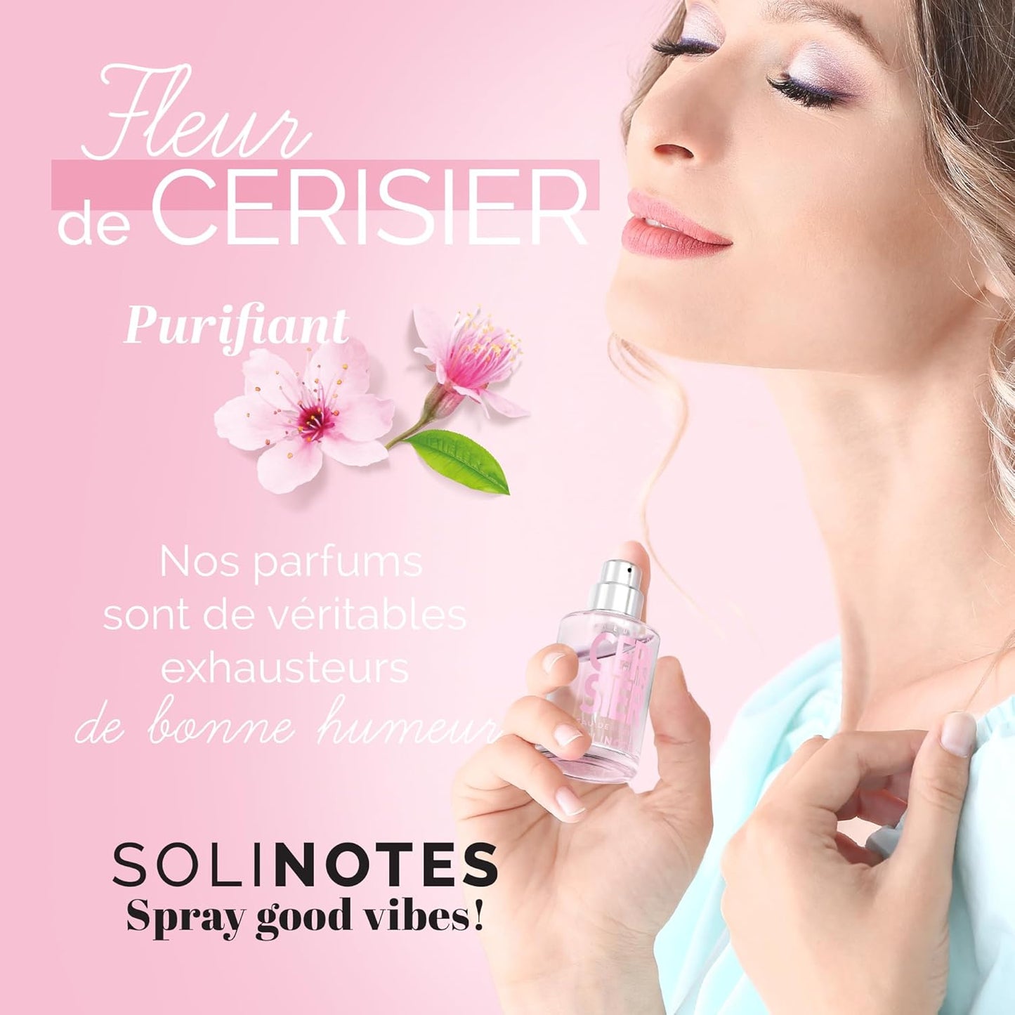 Parfum Femme SOLINOTES Fleur de Cerisier - Eau De Parfum | Fragrance Florale et Apaisante - Cadeau Parfait pour Elle - 15 ml
