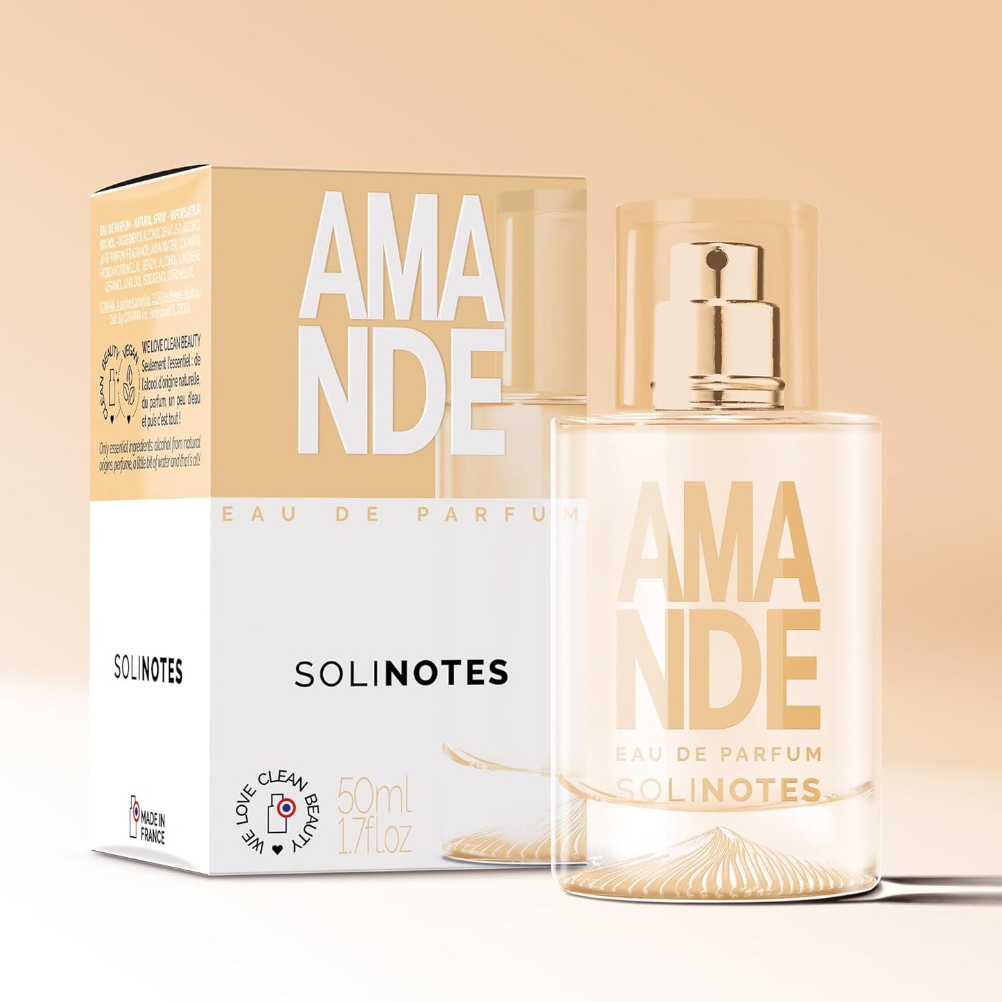 Parfum Femme SOLINOTES Amande - Eau De Parfum | Fragrance Florale et Apaisante - Cadeau Parfait pour Elle - 50 ml