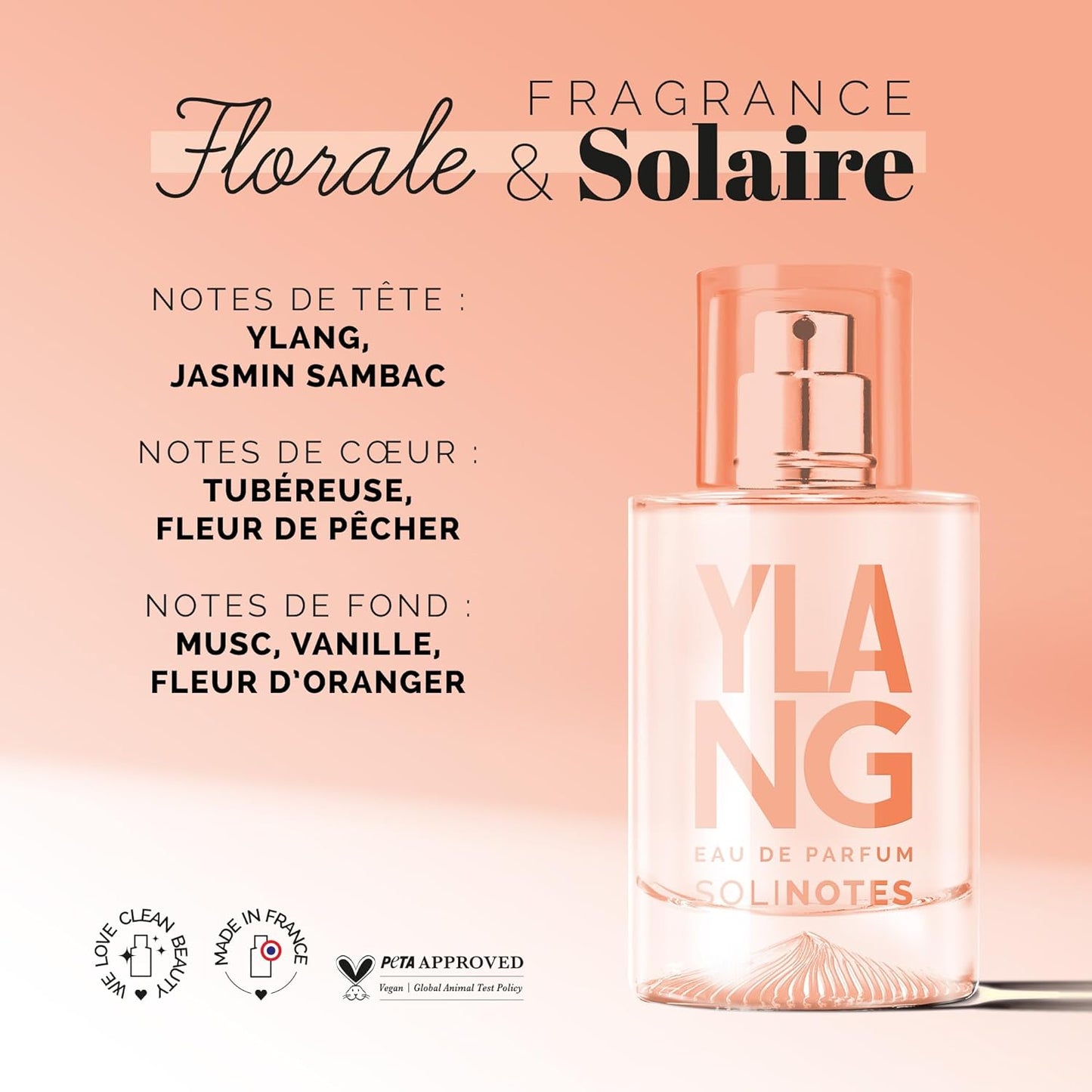 Parfum Femme SOLINOTES Ylang - Eau De Parfum | Fragrance Florale et Apaisante - Cadeau Parfait pour Elle - 50 ml