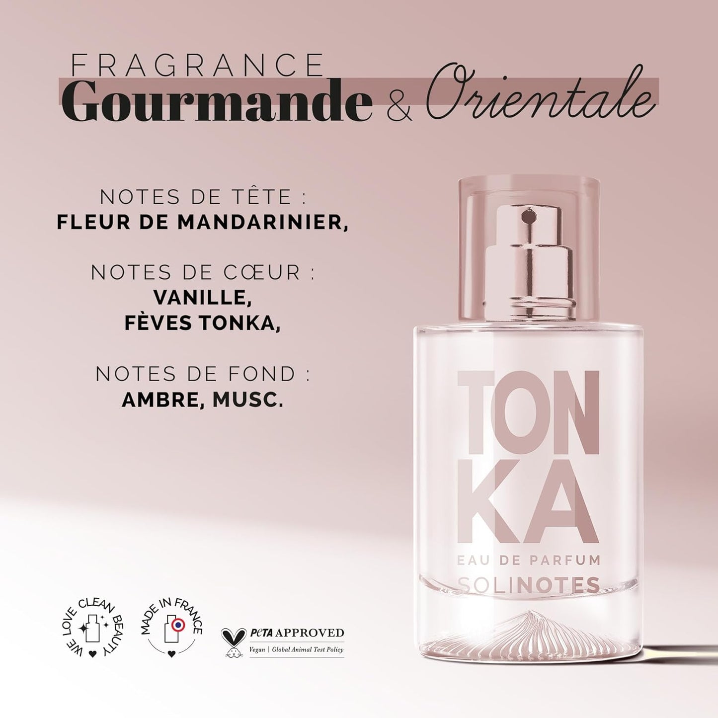 Parfum Femme SOLINOTES Tonka - Eau De Parfum | Fragrance Florale et Apaisante - Cadeau Parfait pour Elle - 50 ml