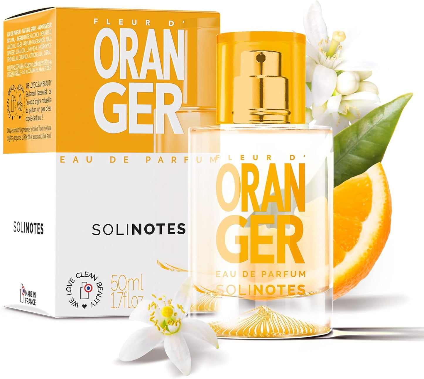 Parfum Femme SOLINOTES Fleur d'Oranger - Eau De Parfum | Fragrance Florale et Apaisante - Cadeau Parfait pour Elle - 50 ml