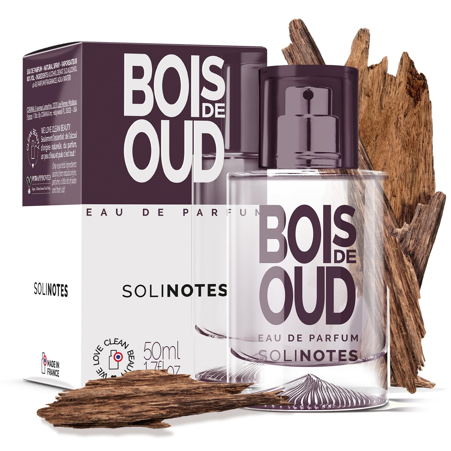 Parfum Femme SOLINOTES Bois de Oud - Eau De Parfum | Fragrance Florale et Apaisante - Cadeau Parfait pour Elle - 15 ml