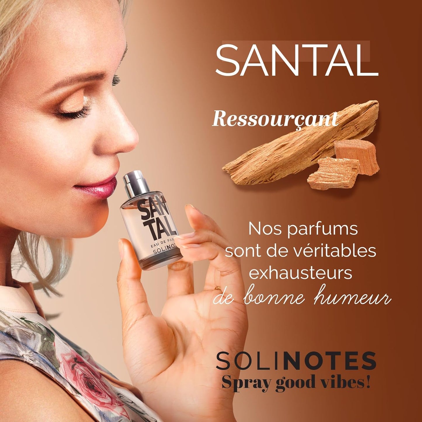 Parfum Femme SOLINOTES Santal - Eau De Parfum | Fragrance Florale et Apaisante - Cadeau Parfait pour Elle - 15 ml
