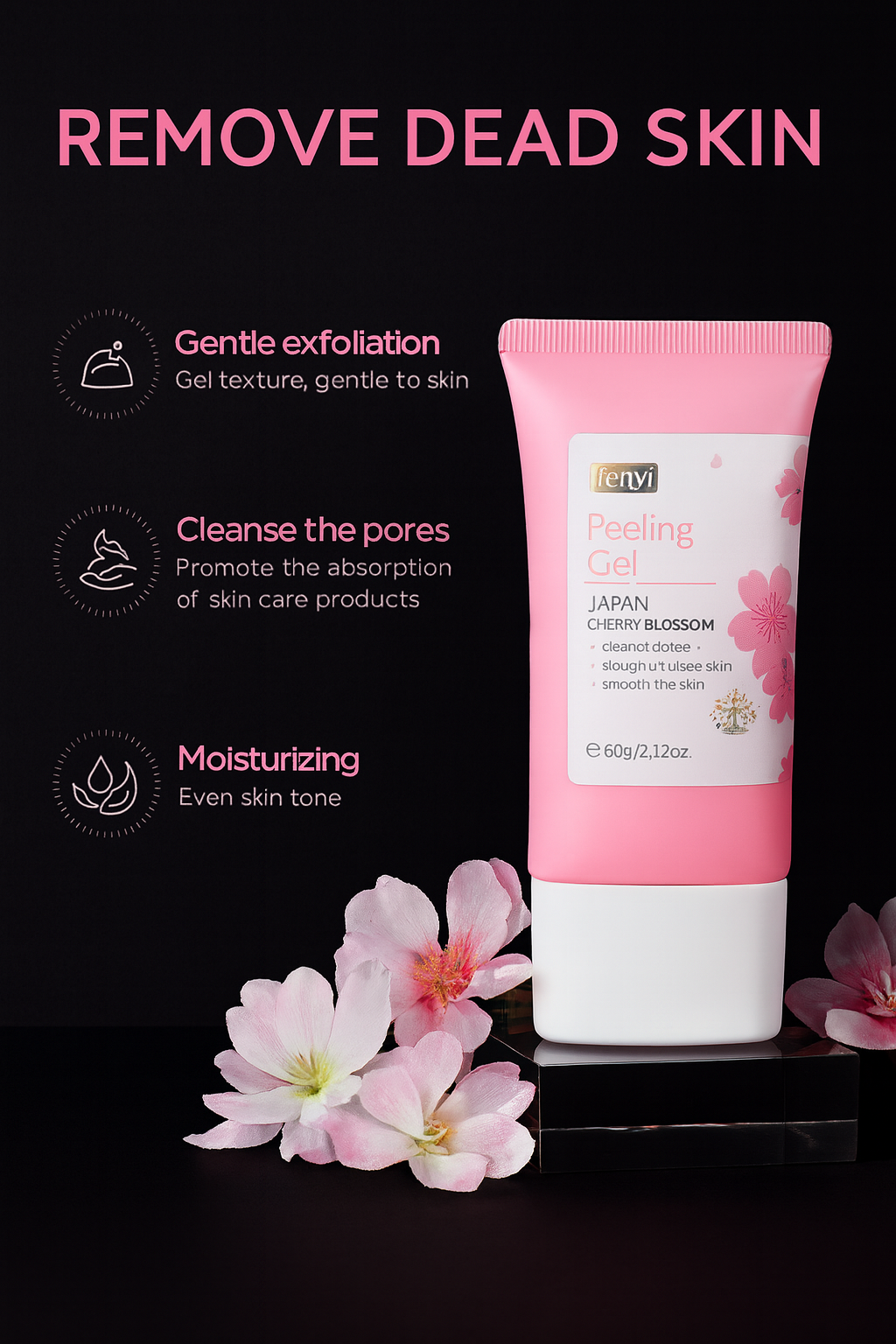 Sakura Face Deep Cleaning Exfoliating Gel Skin Care Whitening Moisturizer Repair Facial Scrub Skin Care 60g