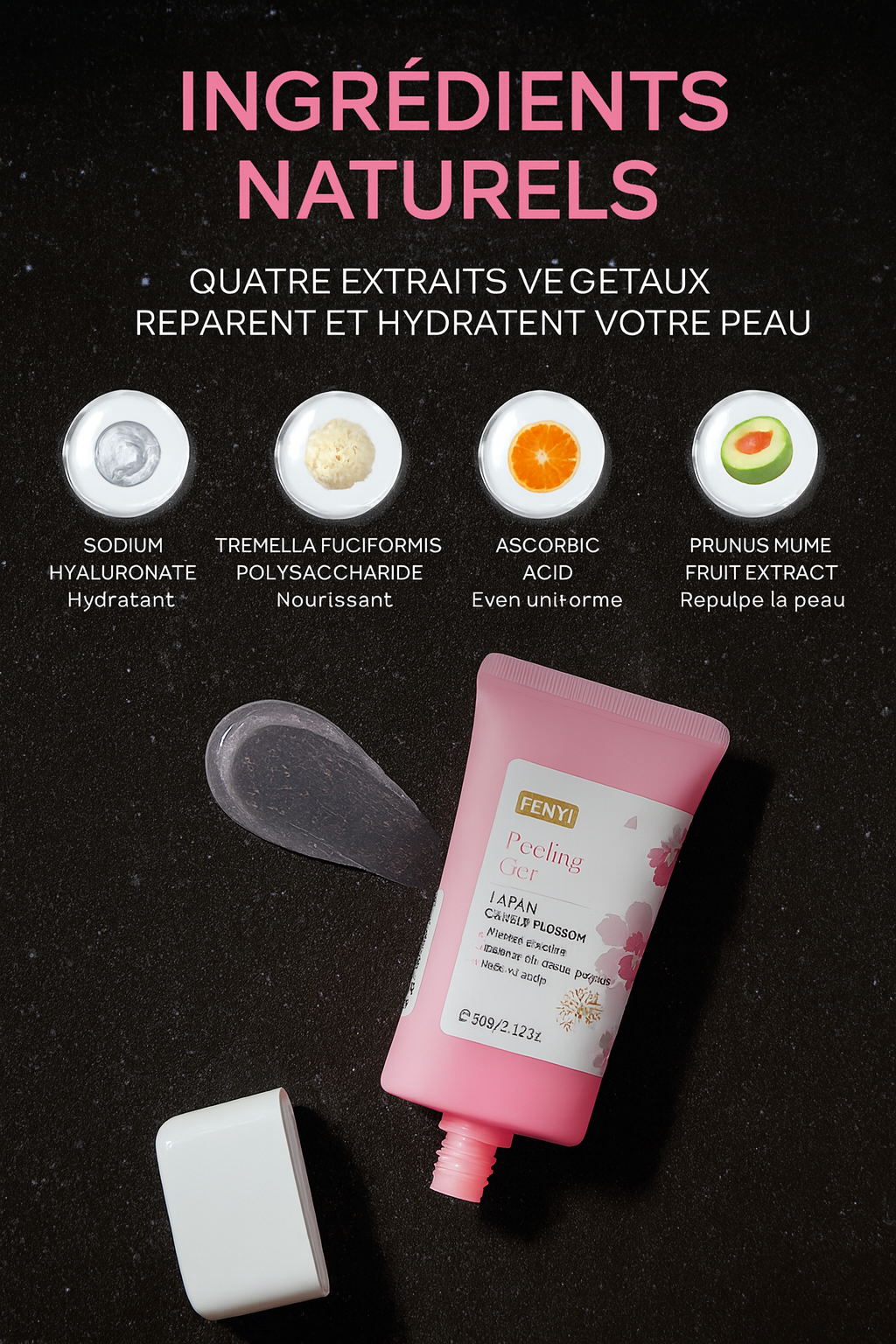 Sakura Face Deep Cleaning Exfoliating Gel Skin Care Whitening Moisturizer Repair Facial Scrub Skin Care 60g