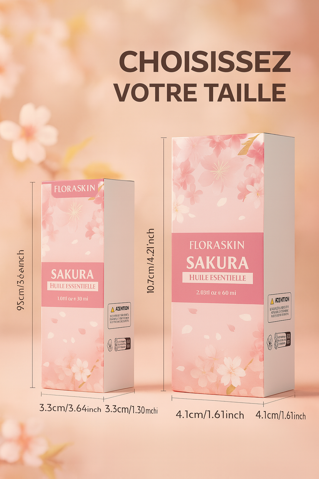 Huile Visage Parfumée NIVAVIN longue durée – Extrait de Sakura (30/60 ml)