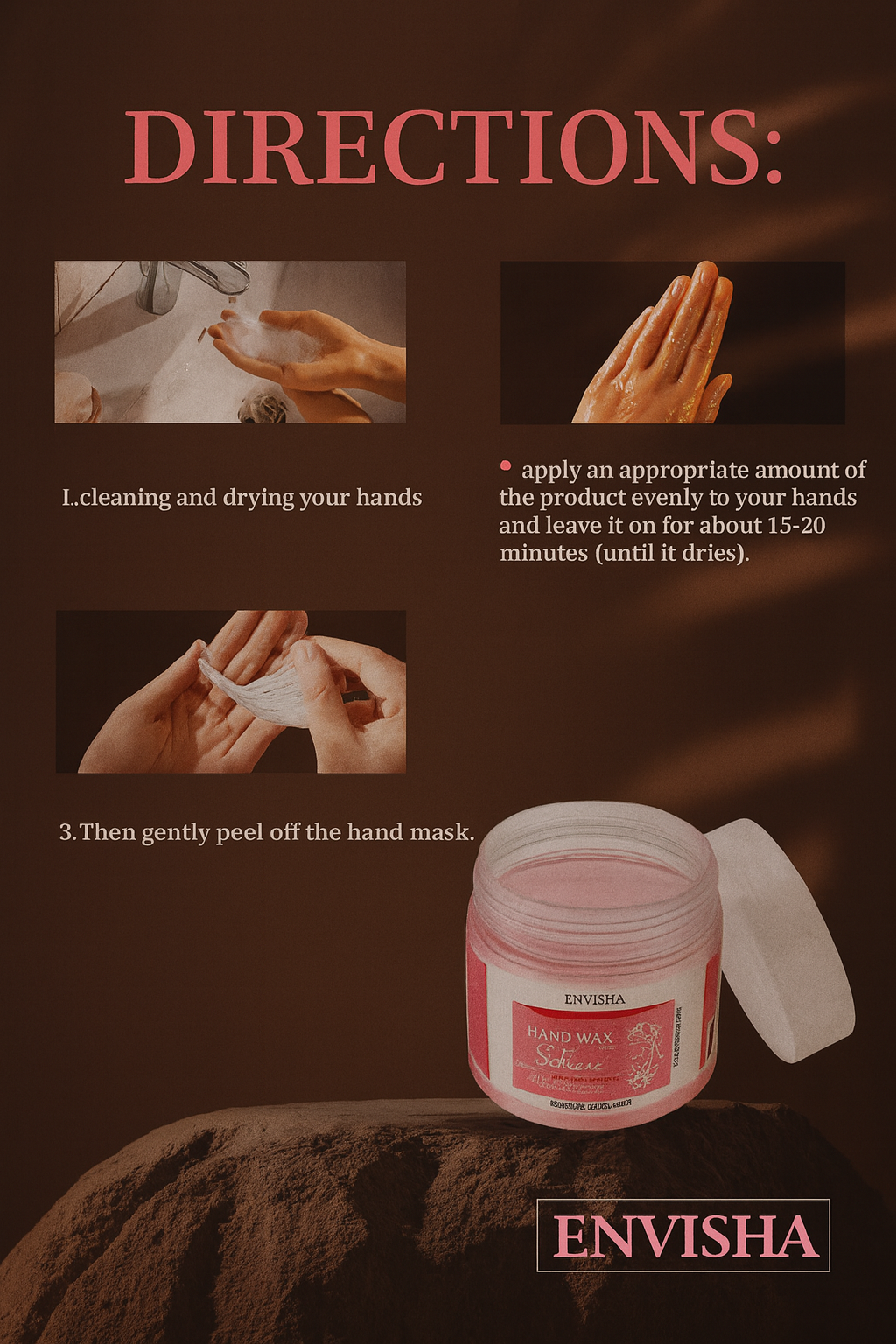 Masque Mains Réparateur ENVISHA – Miel & Fleur de Sakura (60 g)