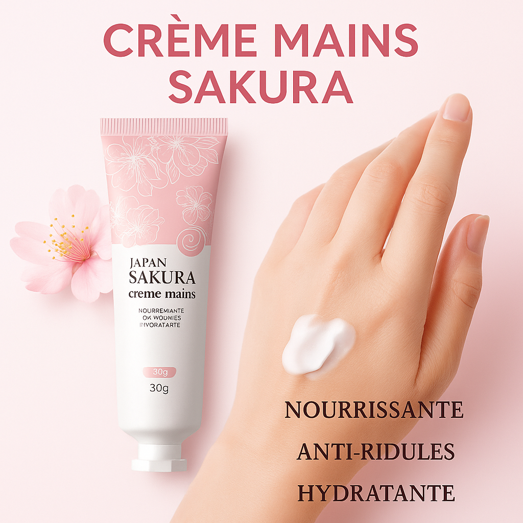 Crème Mains Réparatrice au Collagène & Sakura – Soin Profond