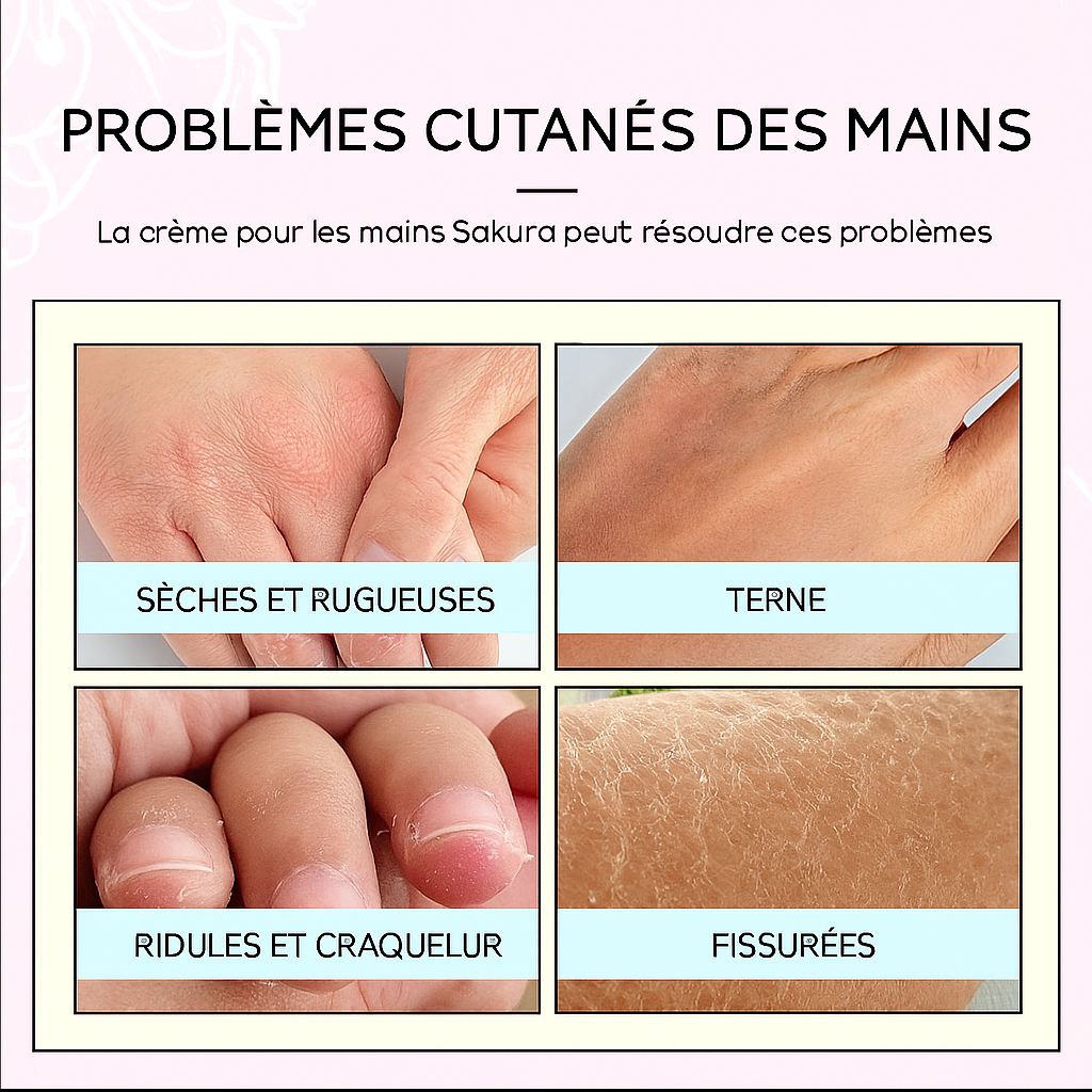 Crème Mains Réparatrice au Collagène & Sakura – Soin Profond