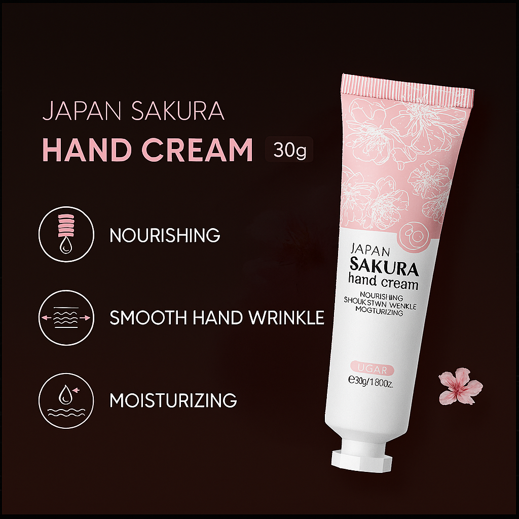 Crème Mains Réparatrice au Collagène & Sakura – Soin Profond