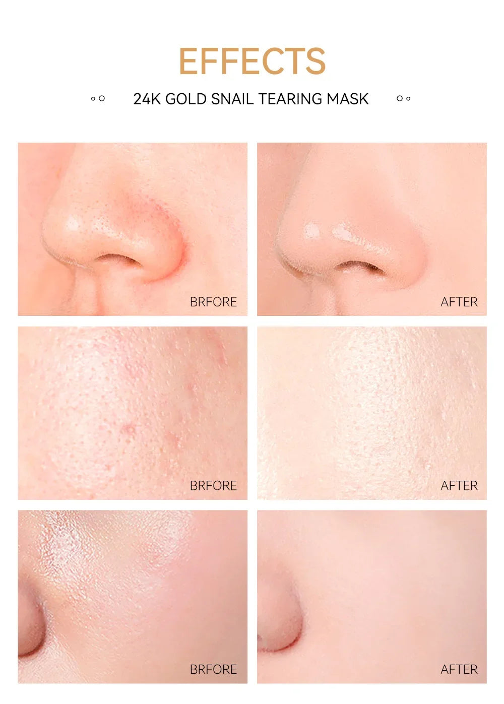 Masque Éclat LAIKOU – Sakura & Or 24K, Anti-Rides & Purifiant