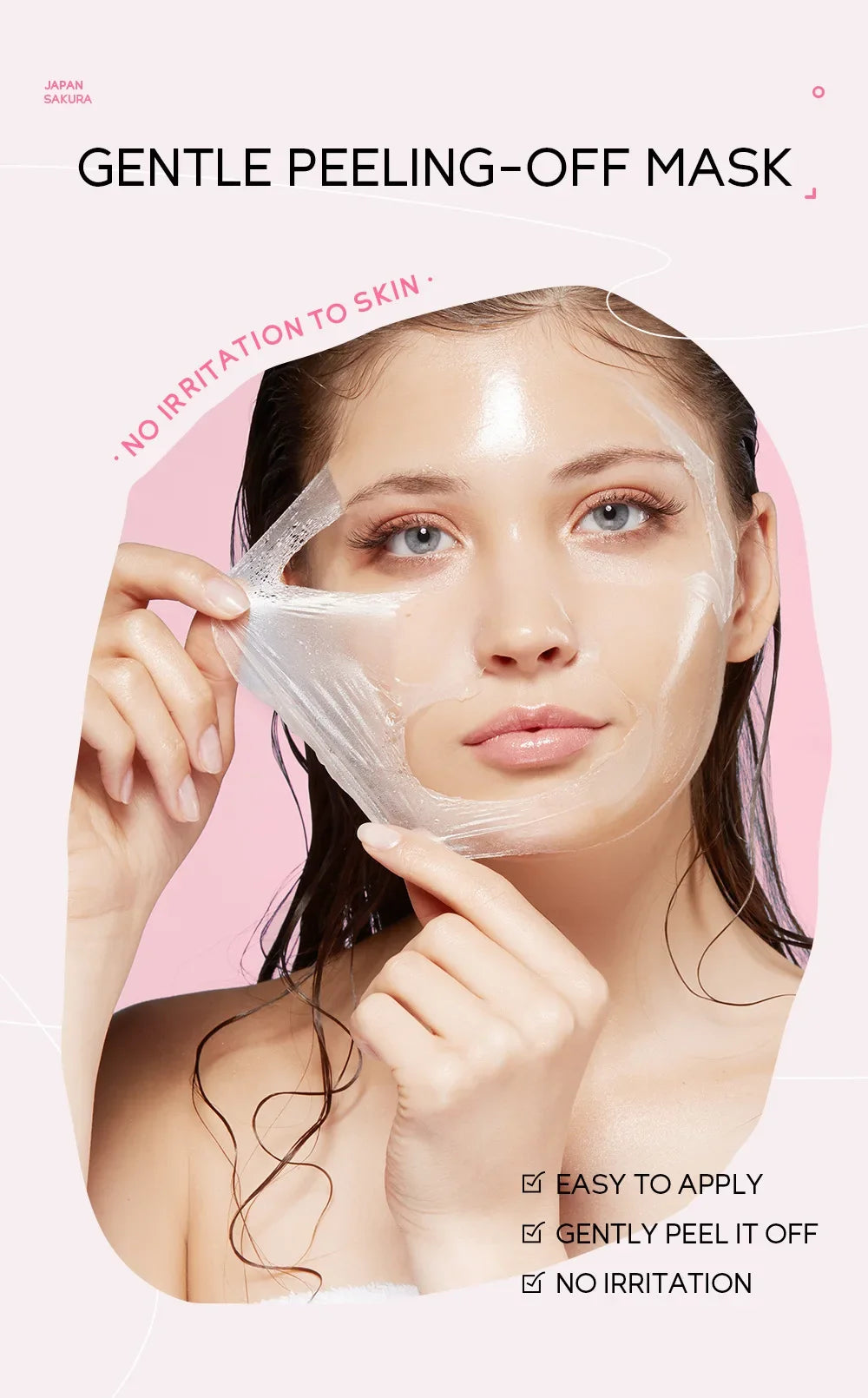 Masque Éclat LAIKOU – Sakura & Or 24K, Anti-Rides & Purifiant