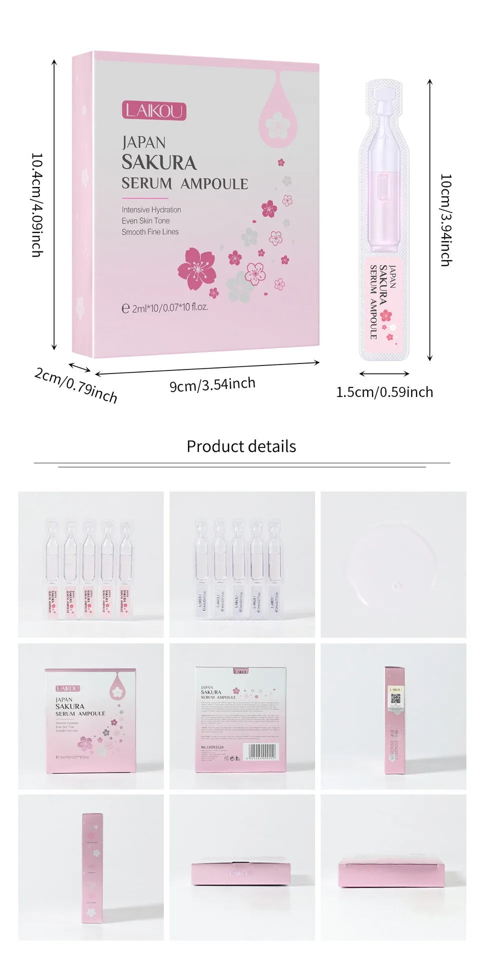 Lot 30 pcs Sakura Serum Japonais – Hydratant, Réparateur & Anti-Âge
