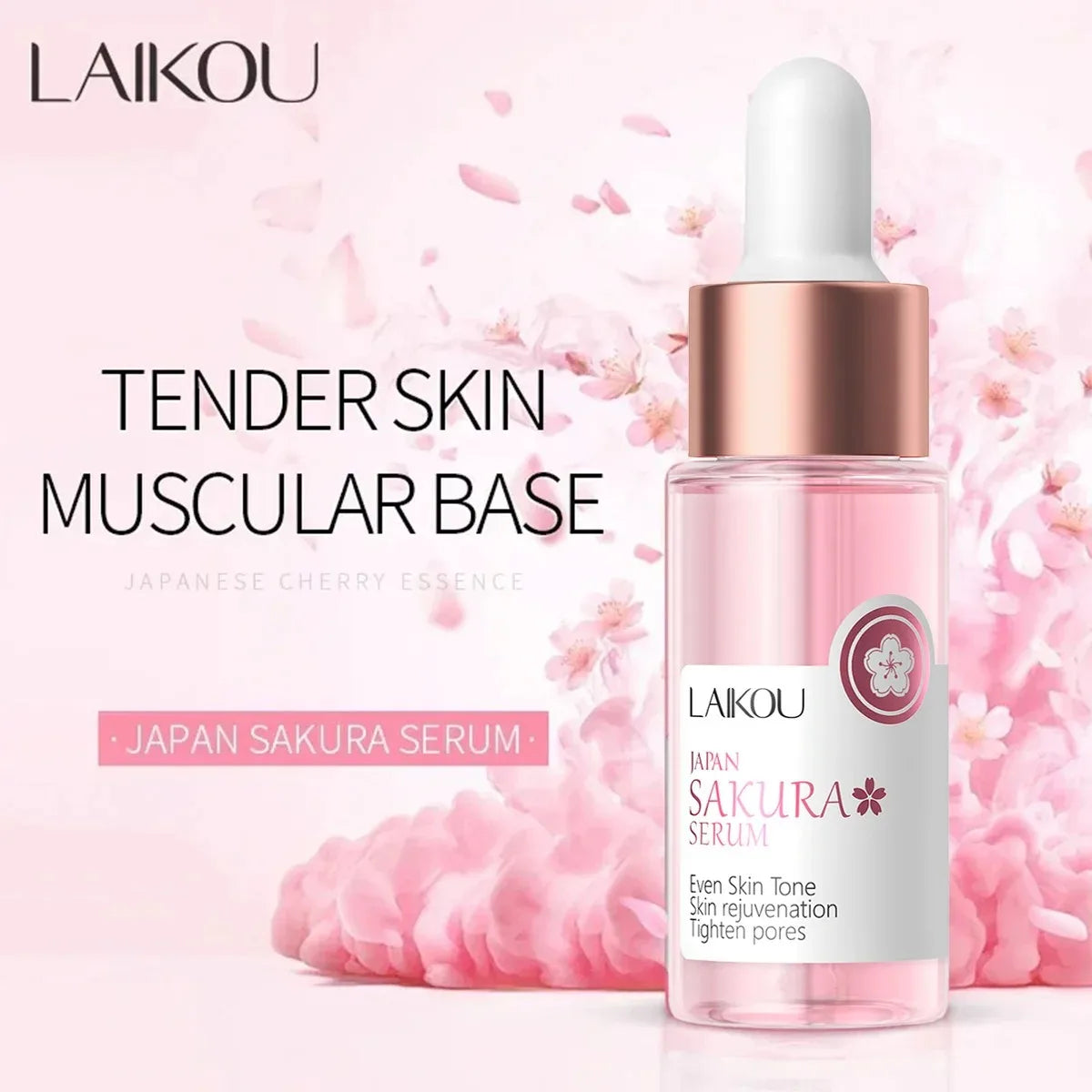 Sakura Facial Serum – 1/2/3 pcs – Éclat & Hydratation à l’Acide Hyaluronique