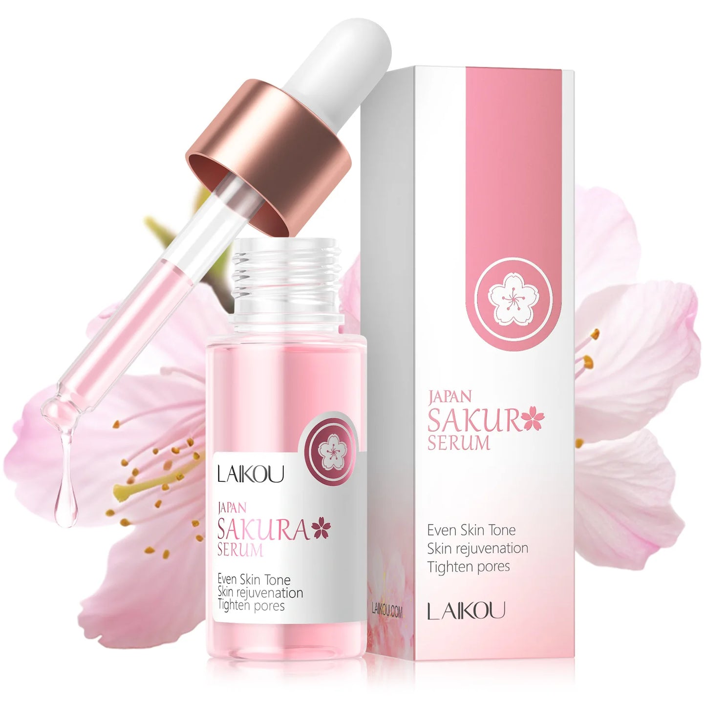 Sakura Facial Serum – 1/2/3 pcs – Éclat & Hydratation à l’Acide Hyaluronique
