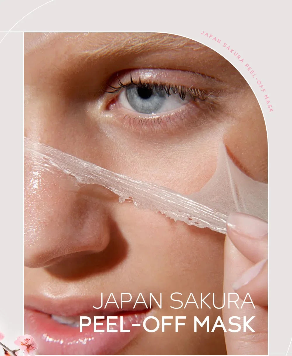 Masque Éclat LAIKOU – Sakura & Or 24K, Anti-Rides & Purifiant