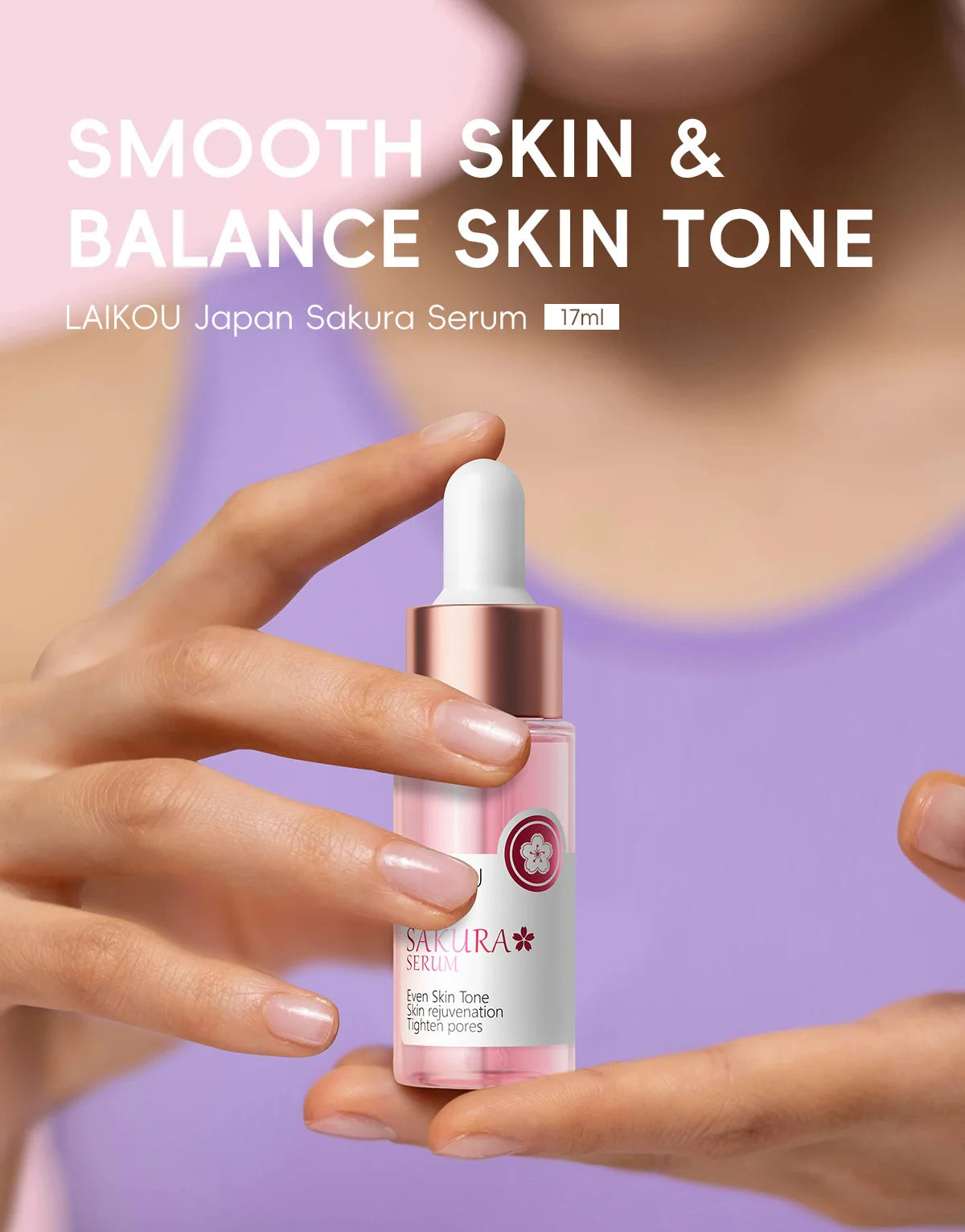 Sakura Facial Serum – 1/2/3 pcs – Éclat & Hydratation à l’Acide Hyaluronique