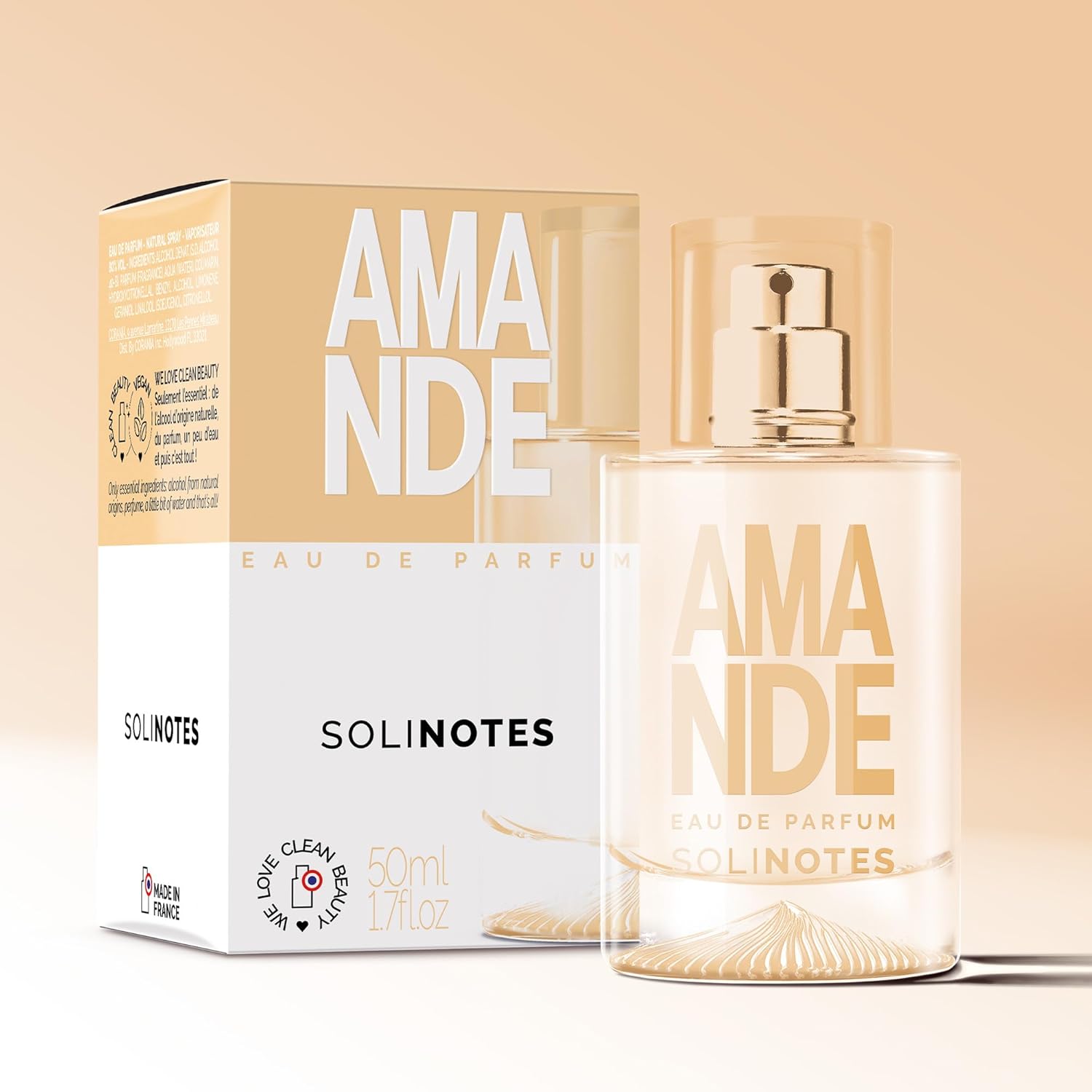 Parfum Femme SOLINOTES Amande - Eau De Parfum | Fragrance Florale et Apaisante - Cadeau Parfait pour Elle - 50 ml