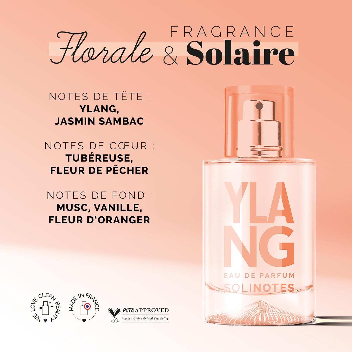 Parfum Femme SOLINOTES Ylang - Eau De Parfum | Fragrance Florale et Apaisante - Cadeau Parfait pour Elle - 50 ml