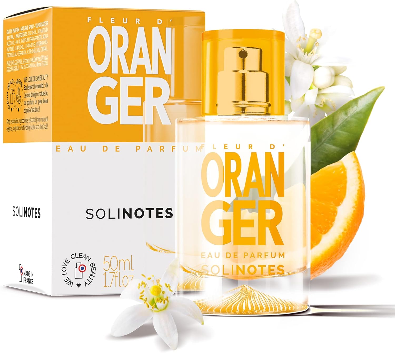 Parfum Femme SOLINOTES Fleur d'Oranger - Eau De Parfum | Fragrance Florale et Apaisante - Cadeau Parfait pour Elle - 50 ml