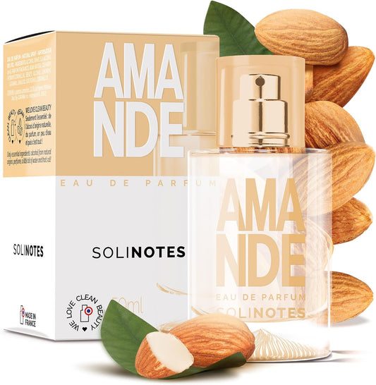 Parfum Femme SOLINOTES Amande - Eau De Parfum | Fragrance Florale et Apaisante - Cadeau Parfait pour Elle - 50 ml