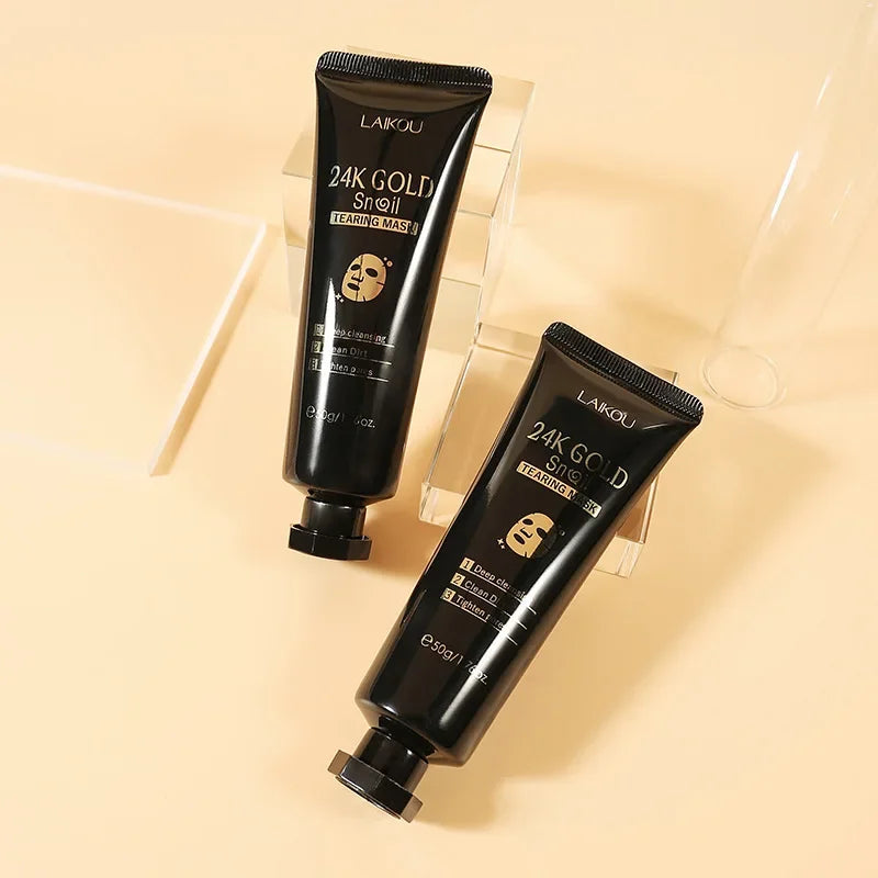 Masque Éclat LAIKOU – Sakura & Or 24K, Anti-Rides & Purifiant